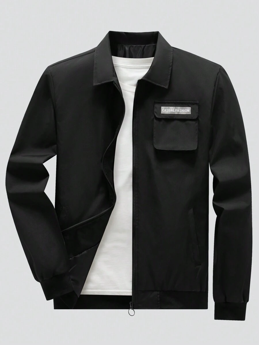 Manfinity Homme Men's Cargo Jacket - Black - View 1