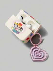 The Powerpuff Girls | ROMWE Cute Cartoon Printed Earphone Case With Charm - Multicolor - View 2