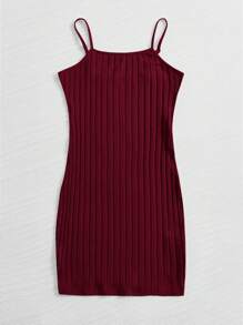 SHEIN EZwear Rib Knit Bodycon Dress