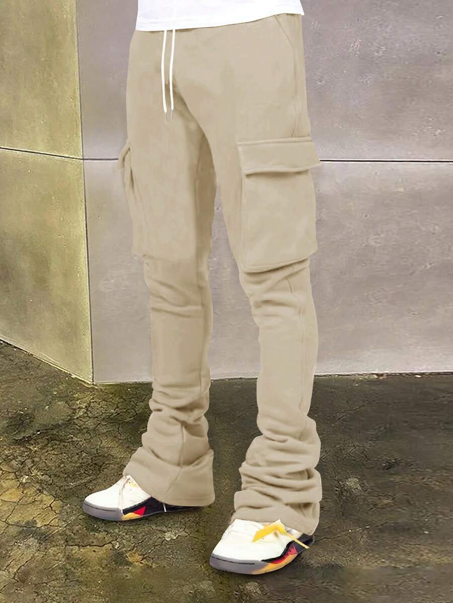 Manfinity 男士悠閒束口運動褲,側袋款式 - 杏色 - 查看 1