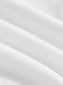 SHEIN MOD Pleated Asymmetric Collar Top - White - View 3