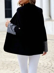 SHEIN Privé Veste De Costume Feminino - Azul marinho - Ver 2