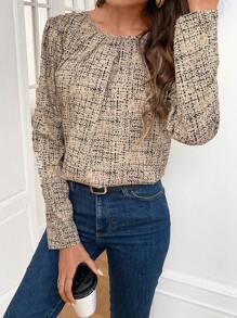 SHEIN Frenchy Blusa De Mujer Con Encaje Y Lazo Posterior