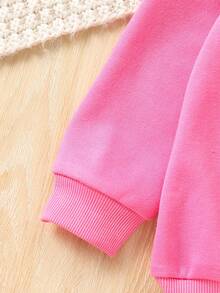 SHEIN 3件裝女童時尚字母印花衛衣休閒透氣毛衣春秋戶外活動兒童上衣 - 彩色 - 查看 3