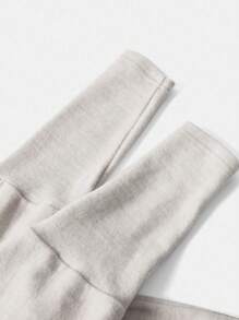 SHEIN Maternity Batwing Sleeve T-shirt - Khaki - View 7