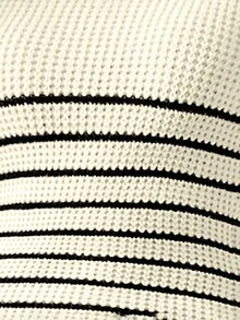 SHEIN Essnce Của phụ nữ Sọc Tay áo lồng đèn Đầm Áo len - Màu be - Xem 7