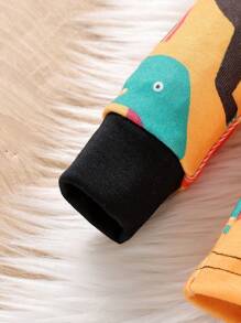 Baby Boy Snug Fit Cartoon Dinosaur Printed Home Clothes - Multicolor - View 6