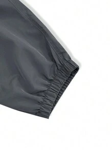 ROMWE MEN Street Life Pantalones cargo holgados para hombre con bolsillos grandes en los costados - Gris Oscuro - Ver 4