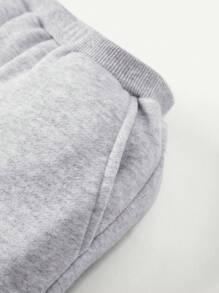 Cozy Pixies Conjunto De 4 Piezas De Sudadera Con Cuello Redondo Y Pantalones De Jogger Con Impresión De Letras Para Bebés Varones