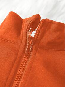 Toddler Boys' Color Blocking Zipper Front Jacket And Pants - Orange - View 5
