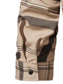 Manfinity Homme Men Plaid Print Shirt - Khaki - View 5