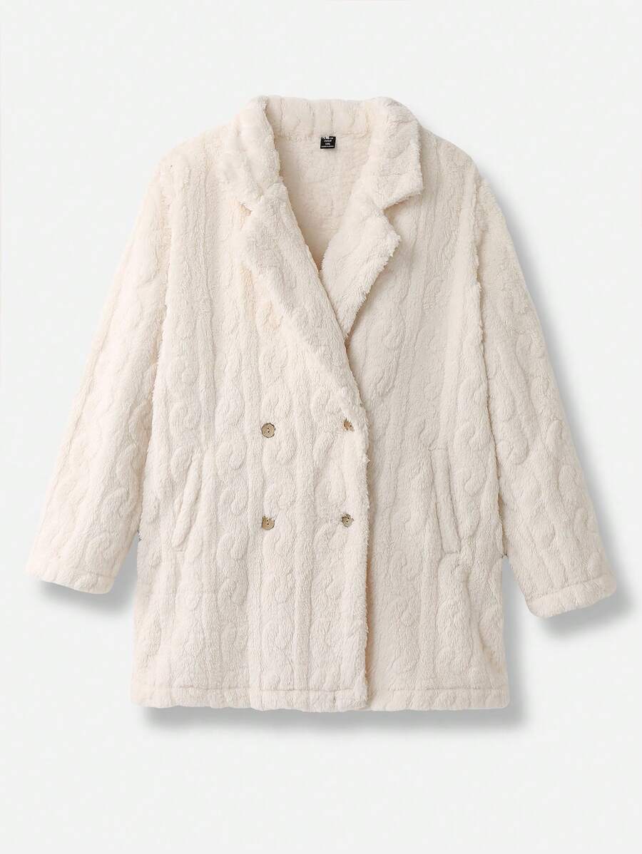 Mulvari Abrigo De Botonadura Doble Plus - Blanco - Ver 1