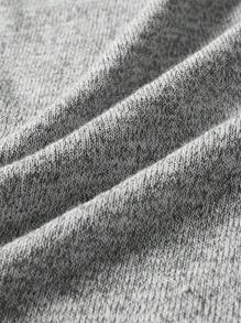 SHEIN Maternity Lantern Sleeve Dress With Ruffled Hem - Grey - View 7