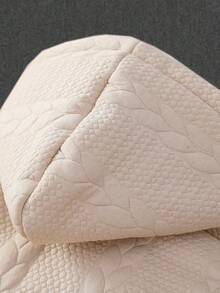 SHEIN Tween Girl Solid Zip Up Hooded Padded Coat - Coffee Brown - View 8