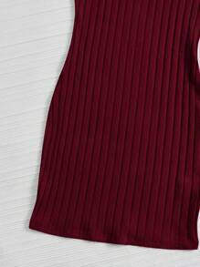 SHEIN EZwear Rib Knit Bodycon Dress