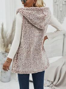 SHEIN LUNE Women's Sleeveless Hooded Jacket