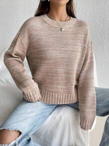 SHEIN Unity 百搭休閒寬鬆毛衣 - 彩色 - 查看 1