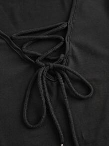 EgrlEra 女性鐘形袖前繫帶洋裝