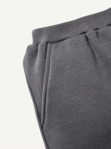 Cozy Pixies Conjunto De 4 Piezas De Sudadera Con Cuello Redondo Y Pantalones De Jogger Con Impresión De Letras Para Bebés Varones