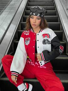 Coolane 女士字母印花外套 - 紅色 - 查看 1