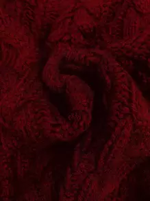 SHEIN Unity 女士酒红色灯笼袖 V 领开衫、长袖上衣