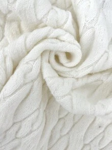 SHEIN Qutie 女性條紋圖案麻花編織套頭毛衣 - 彩色 - 查看 6