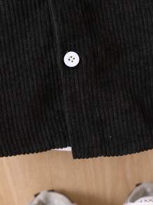 Baby Colorblock Collar Coat With Pocket Design