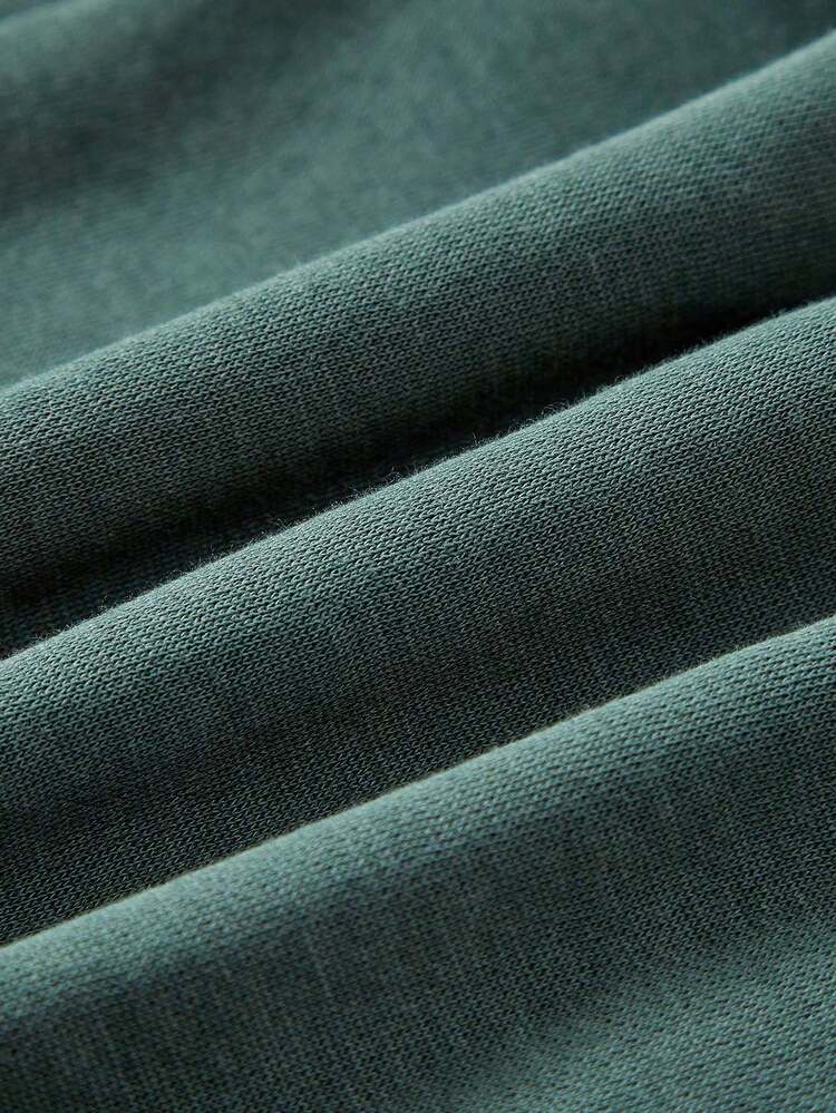 Infant Boys' Letter Embroidered Hooded Color Contrast Sweatshirt Set