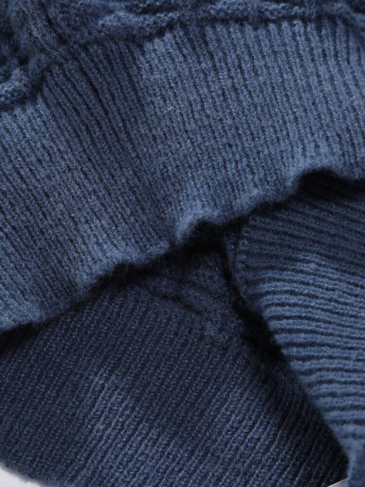 Striped Color-block Half Zipper Sweater