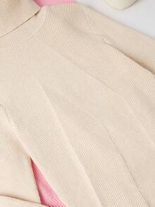 SHEIN LUNE 2 Miếng Áo cao cổ Chất rắn Áo len - Nhiều màu - Xem 5