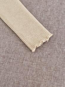 Franclia Solid Mock Neck Thermal Sweater,Long Sleeve Tops Knit Pullover Fall Winter Outfit - Apricot - View 4