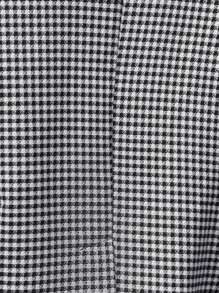 SHEIN Essnce Plaid Turn-down Collar Double-breasted Blazer Jacket - White - View 7