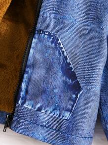 Bebé Chicos Abrigo con capucha forro polar - Azul - Ver 6