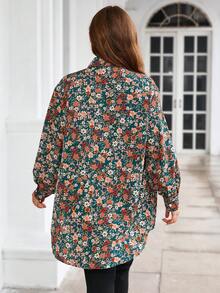 SHEIN Clasi Kích thước lớn In hoa Áo sơ mi Đối với phụ nữ - Nhiều màu - Xem 2