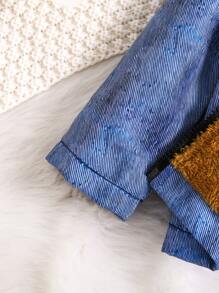 Bebé Chicos Abrigo con capucha forro polar - Azul - Ver 7