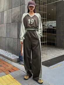 Dazy Star Quần/quần dài khối màu dành cho nữ - màu nâu - Xem 4