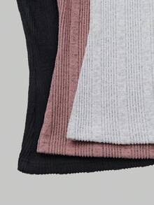 SHEIN Unity 3入組女士高領t恤套裝 - 彩色 - 查看 5