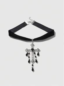 ROMWE Goth 1入組十字吊墜項鍊 - 彩色 - 查看 2