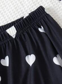 Vêtements d'intérieur imprimés cœur pour les jeunes filles