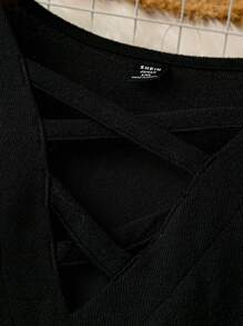 SHEIN LUNE Women's Plus Size Color Blocking Sweatshirt Pullover Fall Sweatshirt - Multicolor - View 4