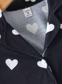 Vêtements d'intérieur imprimés cœur pour les jeunes filles
