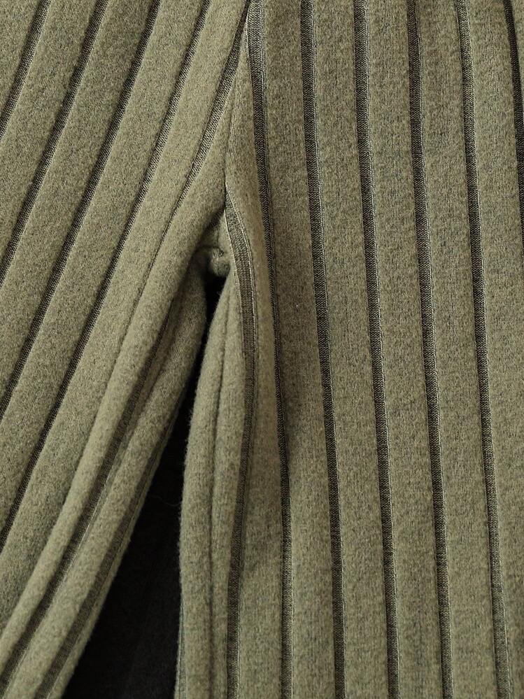 SHEIN 2pcs/Pack Young Girl Solid Color Ribbed Loose Fit Jogger Pants - Multicolor - View 4