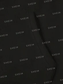 Đồ họa Khẩu hiệu Túi kangaroo Dây rút Áo hoodie ấm áp - màu đen - Xem 5