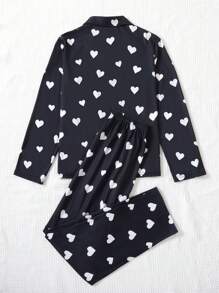 Vêtements d'intérieur imprimés cœur pour les jeunes filles