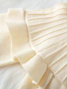 Suéter Con Dobladillo Con Volantes Para Niña - Albaricoque - Ver 3