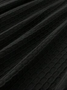 EMERY ROSE Kích thước lớn Màu thuần Váy len nửa mảnh - màu đen - Xem 4