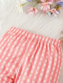 Baby Girls' Lovely Rabbit Printed Pajamas Set - Dusty Pink - View 5