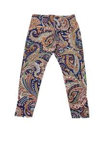 Plus Paisley Print Leggings - Blue - View 2