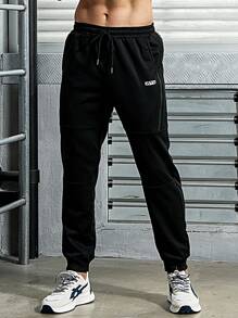 Manfinity Sport Corelite Nam Chạy bộ Quần Với Lớn Túi - màu đen - Xem 4