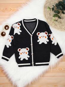 Cartoon Pattern Cardigan For Baby Boy